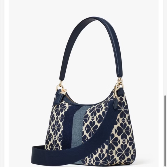 NWT Kate Spade Flower Jacquard Stripe Sam Small Convertible Shoulder Bag - Picture 5 of 8